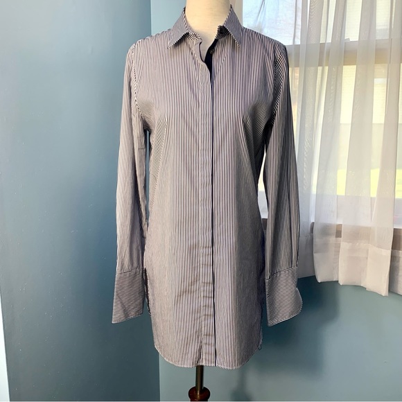 J. Crew Blue Endless Stripes Button Down Shirt - Picture 2 of 10
